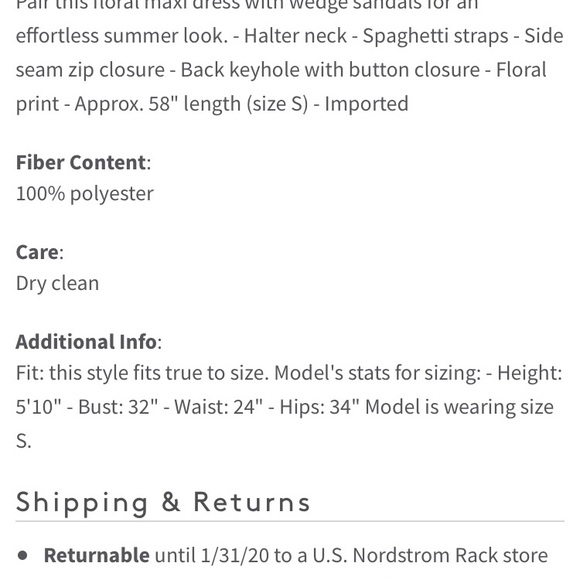 Parker Sweet Pea maxi dress size xs fits big more of a small - Picture 4 of 4